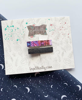 Duo pincette Alexandra - Mauve et noir