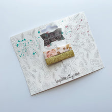 Charger l'image dans la galerie, Pincette fleuris rose &amp; or
